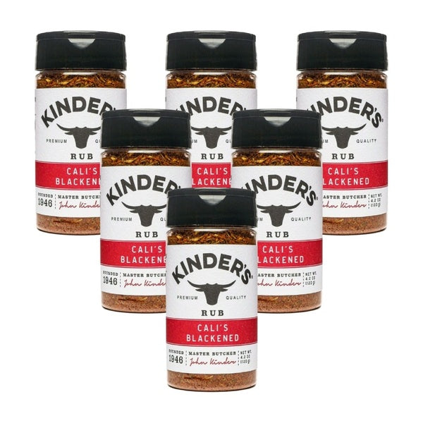 6-PACK OF Seasoning Rub Blackened Kinders 4.2 oz