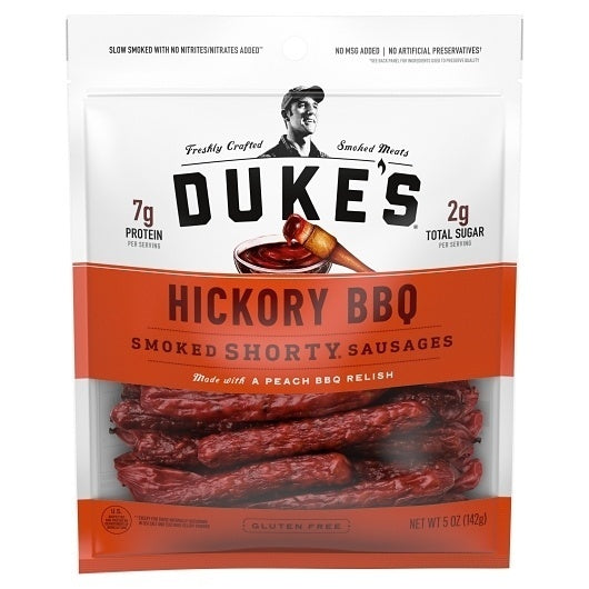 8-PACK OF Hickory Peach Bbq Smoked Shorty Sausages Dukes, 8 - 5 Oz