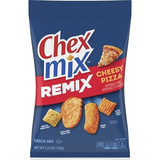 8-PACK OF Remix Cheesy Pizza Snack Mix Chex Mix Dry, 8 - 4.25 Oz