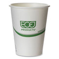 1000-PACK OF Cup Paper Eco-Products GreenStripe 12 oz Renewable & Compostable Hot Cups - 50 Count Pack (20 Packs/Carton) for Sustainable Drinking