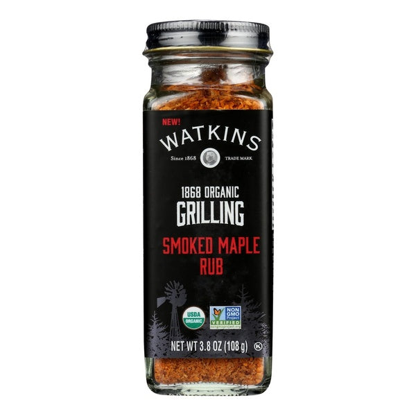 12-PACK OF Seasoning Rub 1868 Organic Grilling Smoked Maple 3.8 oz 12 Pack
