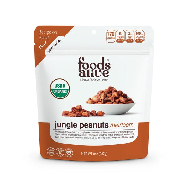 6-PACK OF Peanuts Organic Jungle, Foods Alive