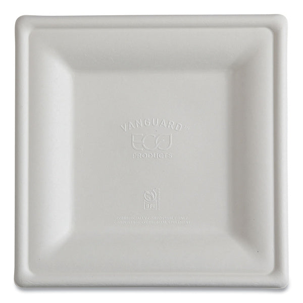 250-PACK OF Eco-Products EP-P023NFA 10 x 10 Vanguard Renewable and Compostable Sugarcane Plates - White (250/Carton)