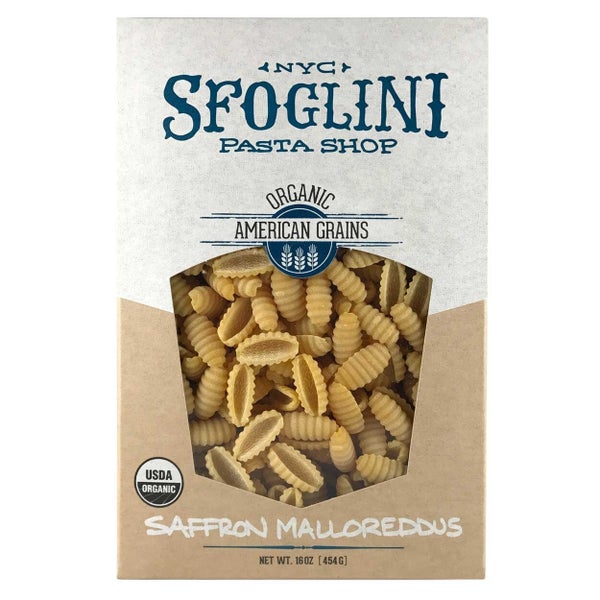 6-PACK OF Pasta Malloreddus Saffron Organic, Sfoglini Pasta