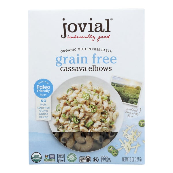 6-PACK OF Pasta Elbow Cassava Organic Jovial 8 oz