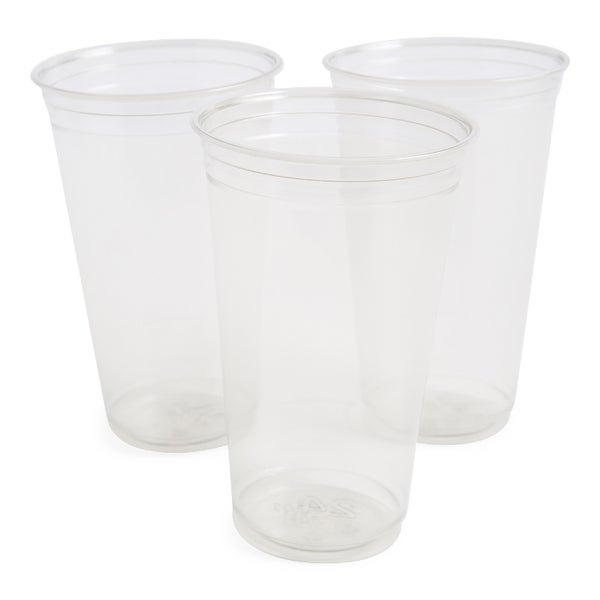 12-PACK OF CUP PLASTIC CLEAR RPET 24OZ