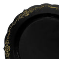 12-PACK OF Plate Salad 7.5" Black Vintage