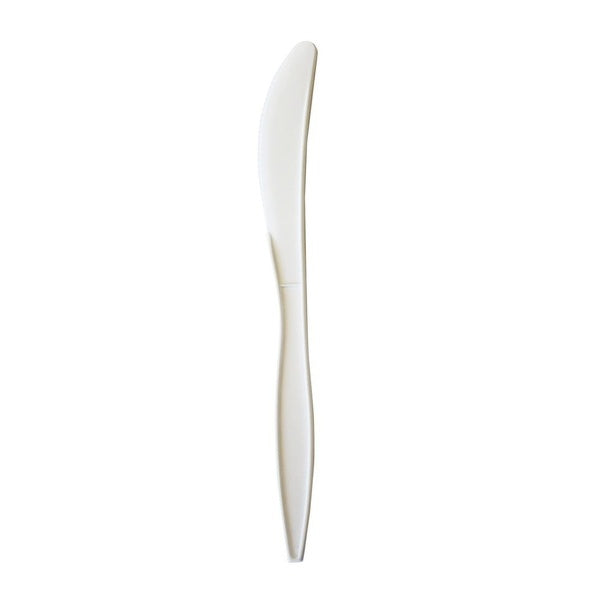 1000-PACK OF Cutlery Plastic Boardwalk Mediumweight Polypropylene Plastic Knife - 5.86 in. Sturdy Cutlery for Events - White (1000 Count)