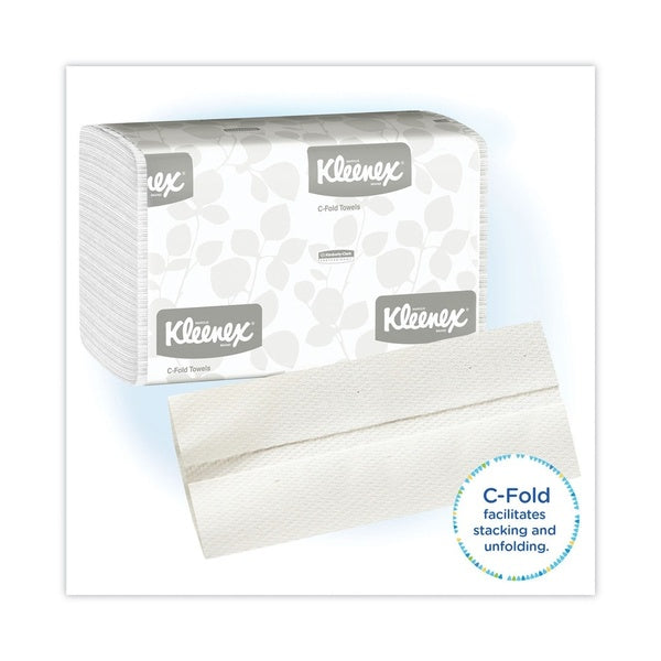 2400-PACK OF Towel Paper Kleenex C-Fold Paper Towels - 1500 Count - 1-Ply White - 10.13 x 13.15 Inches - Ideal for Offices, Kitchens, and Restrooms
