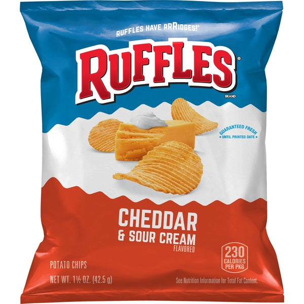 64-PACK OF CHIP POTATO CHD SRCRM RDGD BG