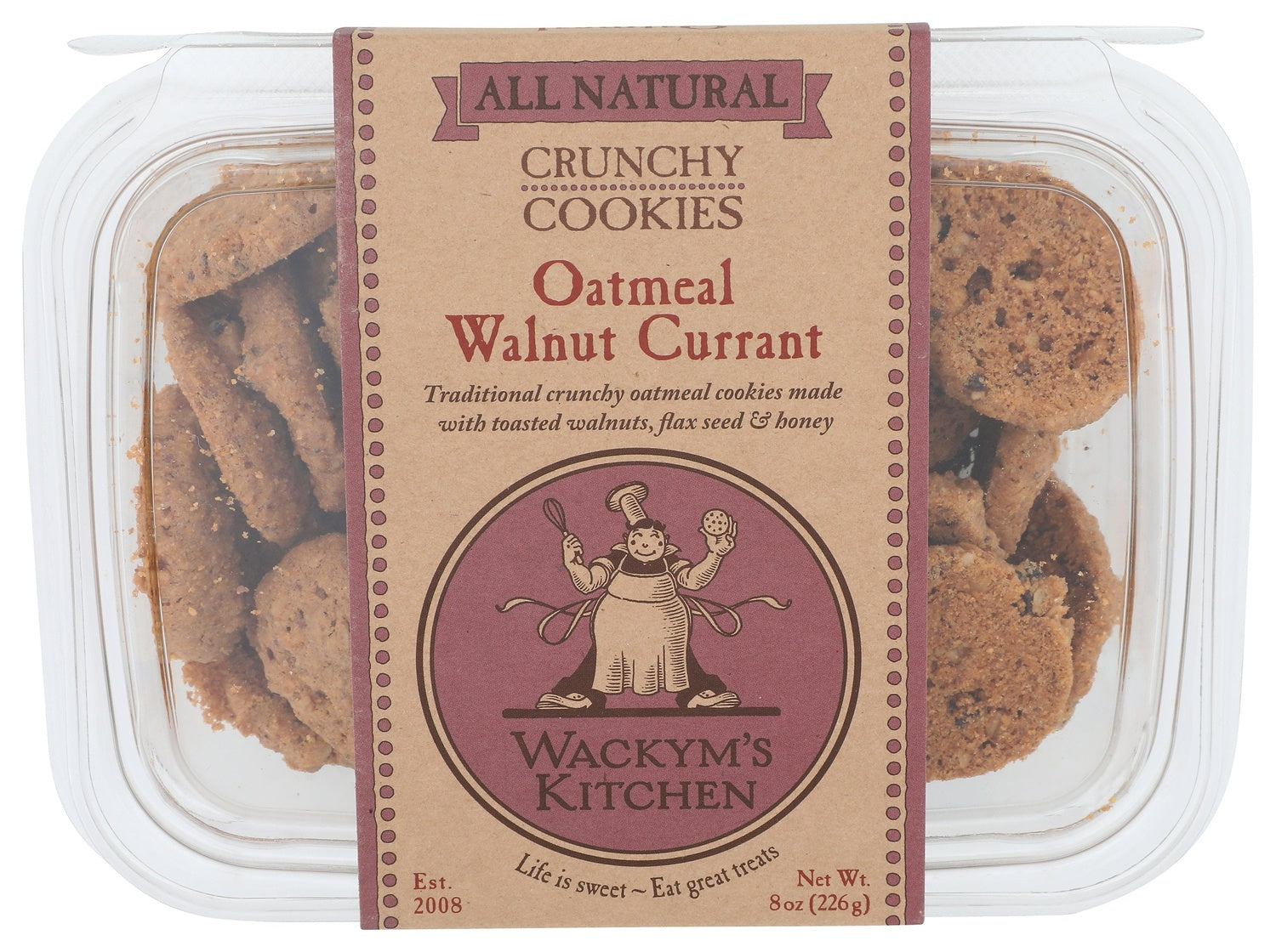 12-PACK OF COOKIE CRUNCHY OATMEAL WALNUT CURRANT
