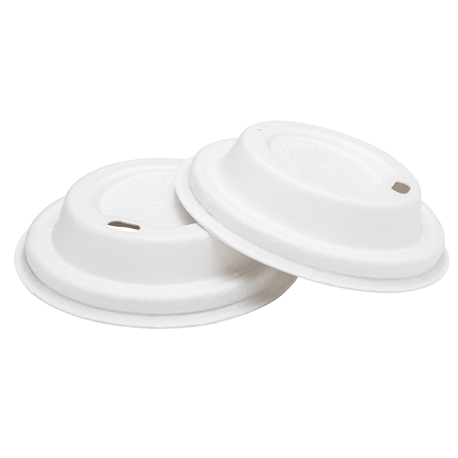 500-PACK OF Lid Togo Karat Earth 80mm Bagasse Sipper Dome Lid for 8oz Hot Cup, White - 500 pcs