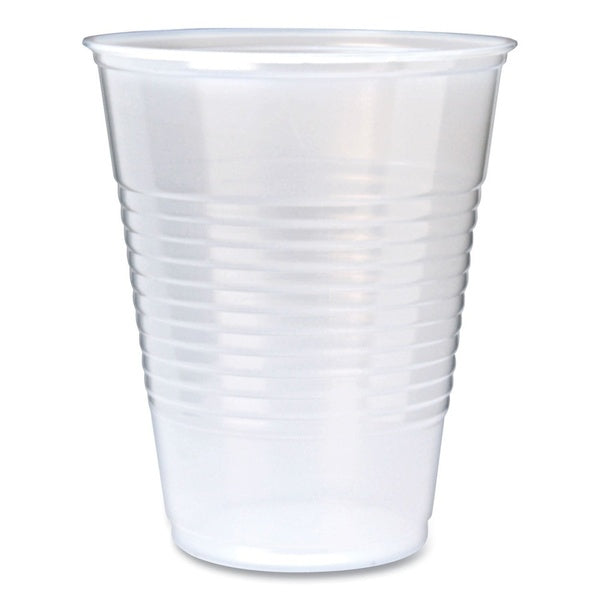 2500-PACK OF Cup Plastic Fabri-Kal 9 oz Clear Ribbed Cold Drink Cups - 2500 Count - Durable Plastic for Custom Branding