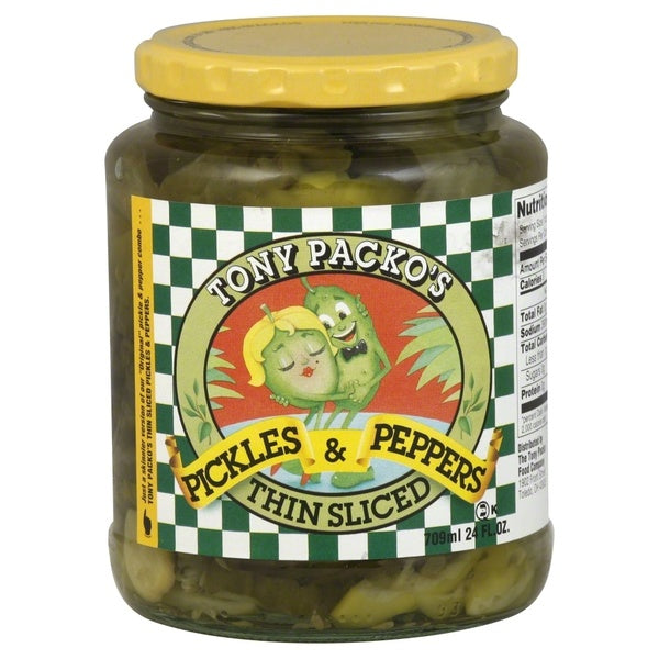 12-PACK OF PICKLE SLI & PEPPERS 24 OUNCE - CASE OF 12