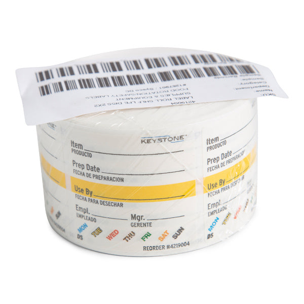 750CT-PACK OF LABEL ROLL SHLF LFE DISS 2X2