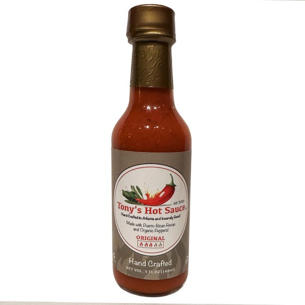 12-PACK OF Sauce Hot Handcrafted Original Hot 5oz 12 Bottle Box Tony's Hot Sauce