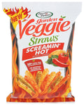 12-PACK OF SNACK VEGETABLE GARDEN VEGGIE STRAWS, SCREAMIN' HOT