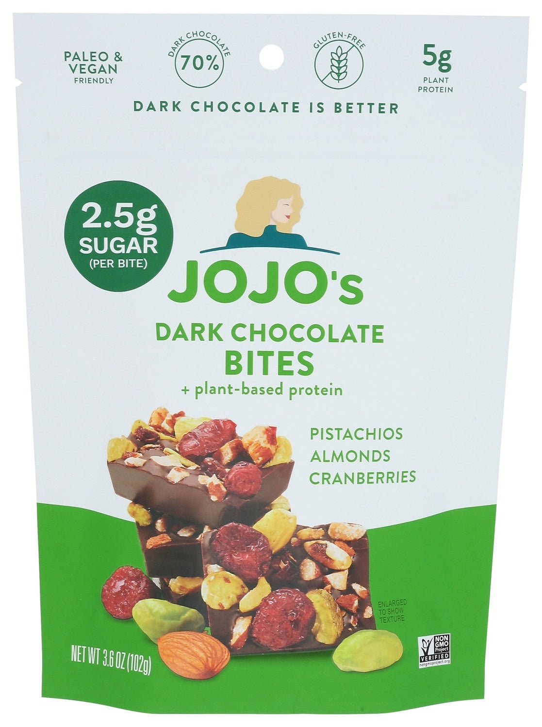 6-PACK OF CHOCOLATE DARK PISTACHIOS ALMONDS CRANBERRIES