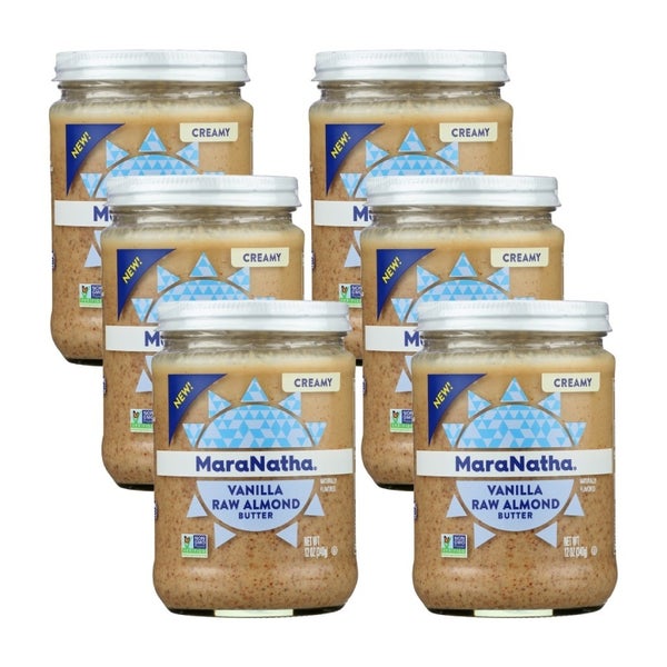 6-PACK OF Almond Butter Roasted Vanilla Maranatha 12 oz