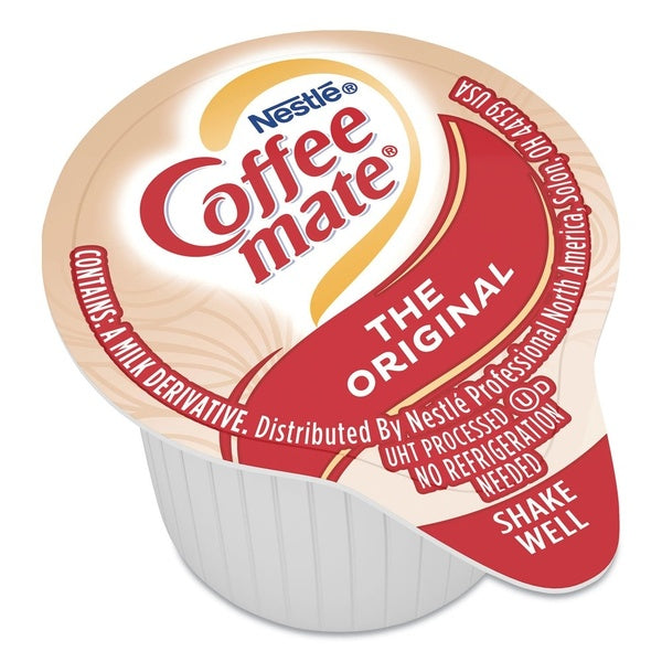 200-PACK OF Cream Coffee-Mate Liquid Coffee Creamer Mini Cups - Original Flavor, 0.38 oz, 50 Count per Box, 4 Boxes per Carton - Perfect for Offices and Breakrooms