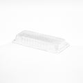 50-PACK OF Lid Plastic Clear Fits 8.7"x3.5"x0.6" Rectangular Compostable Container 800 Counts