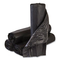 250-PACK OF Liner Trash Inteplast Group High-Density Commercial Can Liners - 45 Gallon, 12 Micron, Black - 25 Bags/Roll, 10 Rolls/Carton for Easy Dispensing