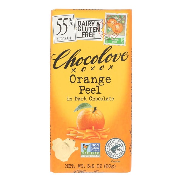 12-PACK OF CHOCOLATE BAR ORANGE PEEL DARK