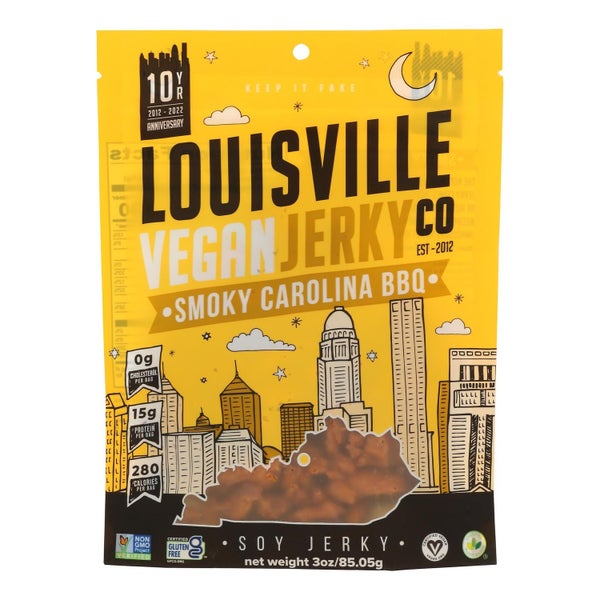10-PACK OF VEGETABLE STICK VEGAN JERKY CAROLINA BBQ