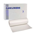 150-PACK OF Boardwalk H6639HWKGR1 33" x 39" Low-Density Waste Can Liners - 33 Gallon, 0.6 Mil Perforated Roll, White (150 Count)