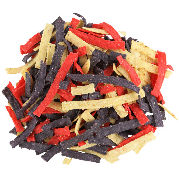 10-PACK OF TORTILLA STRIP TRICOLOR FRIED