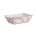 1000-PACK OF Container Food Boardwalk BWK30LAG100 Paper Food Baskets - 1 lb Capacity, Red and White (1000 Count) for Takeout and Catering