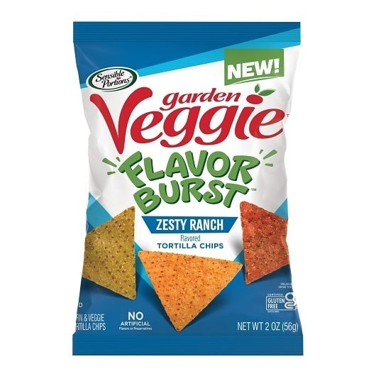 6-PACK OF Sensible Portions Flavor Burst Tortilla Chip Zesty Ranch Hain'S, 6 - 2 Oz