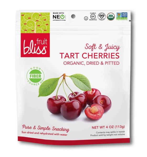 6-PACK OF Tart Cherries Organic Soft and Juicy, Fruit Bliss
