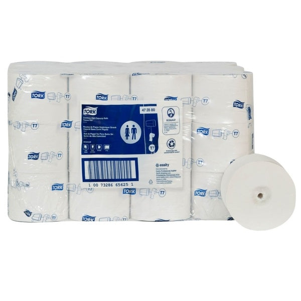 36-PACK OF Towel Paper Tork 472880 Advanced Coreless High Capacity Bath Tissue - 2-Ply White Toilet Paper (36 Rolls per Carton)