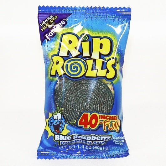 288-PACK OF Blue Raspberry Display Carton Rip Rolls, 12 - 24 - 1.4 Oz