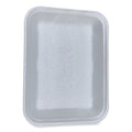 500-PACK OF Tray Foam GEN 4DWH White Foam Meat Trays - 9.47 in. x 7.12 in. x 1.32 in. - 500 Count Carton for Efficient Food Packaging