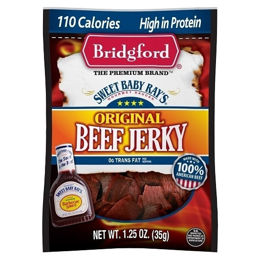 48-PACK OF Sweet Baby Rays Original Beef Jerky Bridgford, 6 - 8 - 1.25 Oz