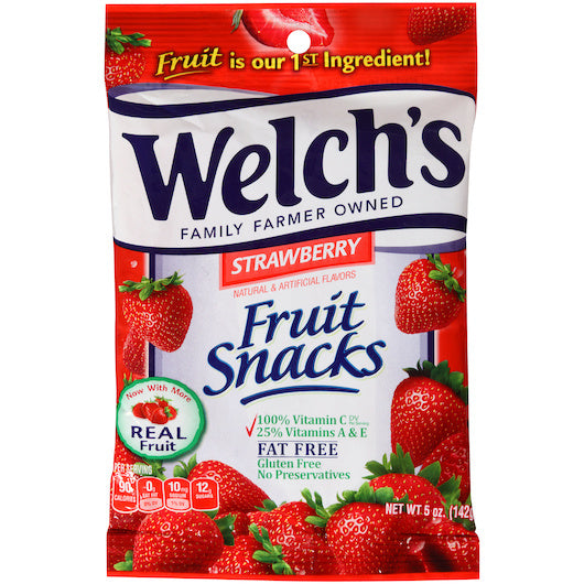 12-PACK OF Strawberry Fruit Snacks Welch'S, 12 - 5 Oz