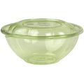 150-PACK OF Container To Go Vegware Compostable 24 oz Round PLA Salad Bowls & Lids w/ Green Tint | 150 count