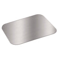 500-PACK OF Lid Board Handi-Foil HFA 4045L Foil Laminated Takeout Container Lid - 6.25 x 8.37 inches - 500 Count - White/Silver