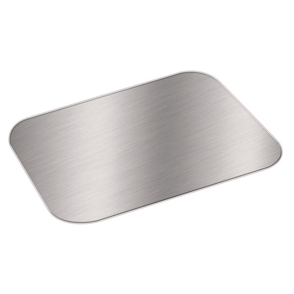 500-PACK OF Lid Board Handi-Foil HFA 4045L Foil Laminated Takeout Container Lid - 6.25 x 8.37 inches - 500 Count - White/Silver