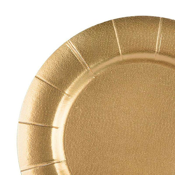 12-PACK OF Plate Paper 13" Charger Gold Round