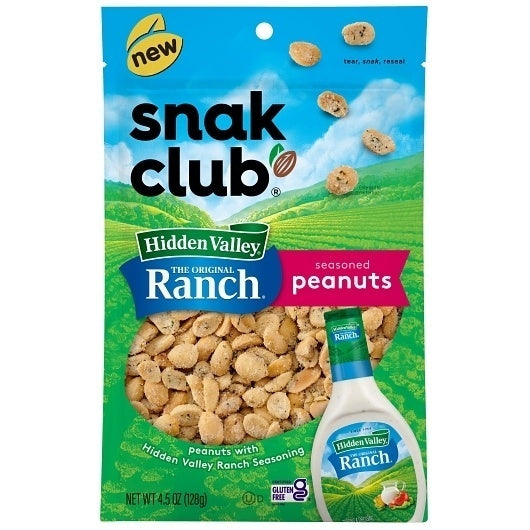 6-PACK OF Hidden Valley Ranch Peanuts Snak Club, 6 - 4.5 Oz