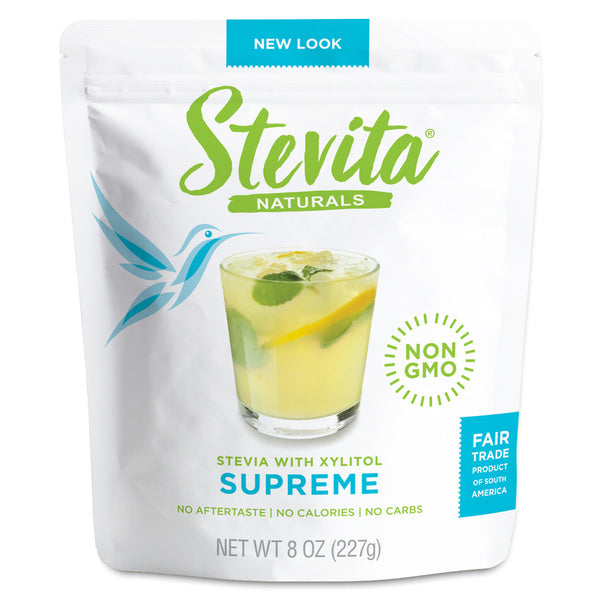6-PACK OF Sugar Substitute, Baking Stevia with Xylitol Pouch, Stevita Naturals