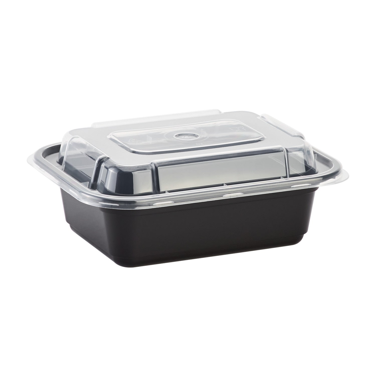 150-PACK OF Container Takeout Karat 150 sets 12 oz PP Plastic Microwavable Rectangular Food Containers & Lids, Black