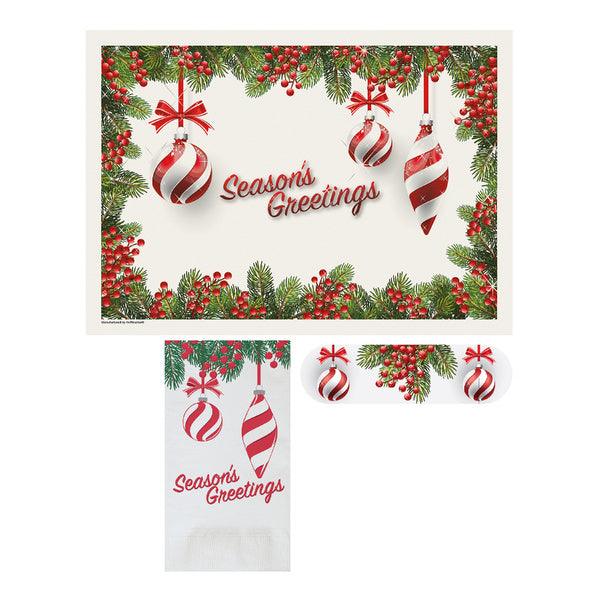 2-PACK OF PLACEMAT NAP CMBO HLDY ORNMNTS