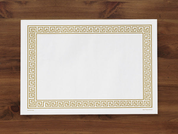 1000-PACK OF PLACEMAT PAPER ECON GREEK KEY