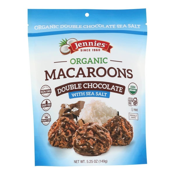 6-PACK OF DESSERT CHOCOLATE DOUBLE CHOCOLATE MACAROONS WITH SEA SALT