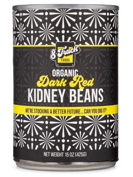 12-PACK OF Bean Kidney Dark Red 8 Track Foods 15 oz