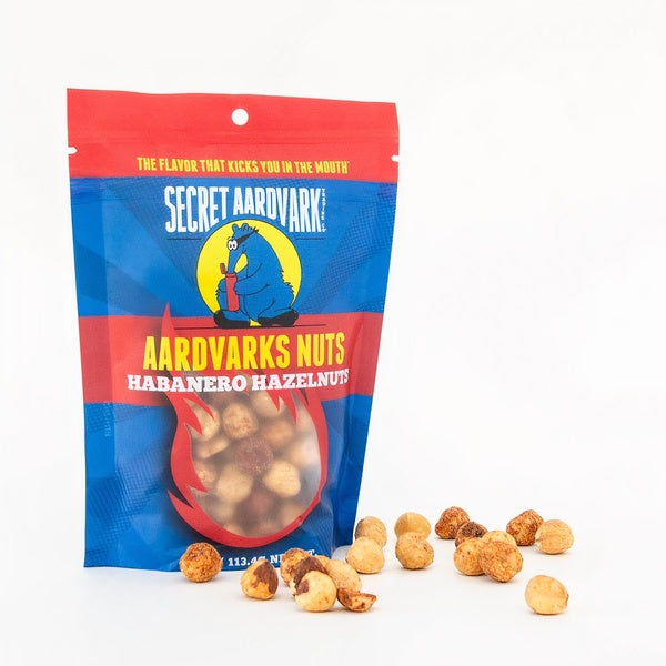 6-PACK OF Nuts Hazelnut Habanero, Secret Aardvark